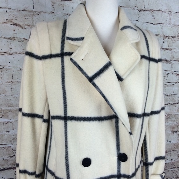Alorna Vintage Ivory Windowpane Plaid Coat SOLD - Picture 3 of 8